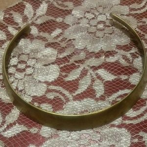 Brass band/cuff choker collar necklace vintage OS